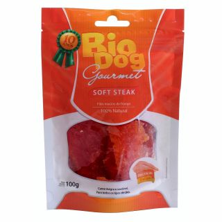 Snack Bio Dog para Cães Adultos e Filhotes Gourmet Soft Steak - 100g