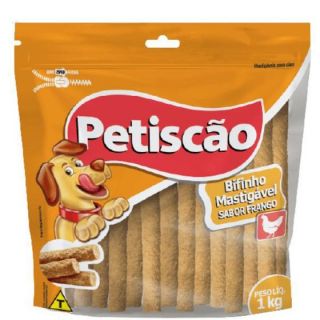 Petiscao bifinho mastigavel de frango palito 1kg