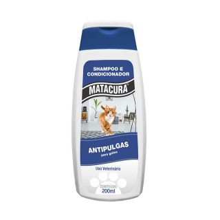 Shampoo e Condicionador Antipulgas Matacura para Gatos 200ml