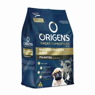 Ração Origens Raças Especificas para Bulldog Francês e Pug Filhotes 1Kg