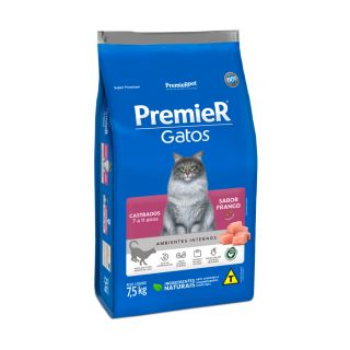 Ração Premier para Gatos Castrados de 7 a 11 anos Sabor Frango