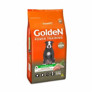 Ração Golden Power Training para Cães Adultos Sabor Frango e Arroz 15Kg