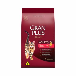 Ração GranPlus para Gatos Adultos sabor Carne e Arroz 3kg