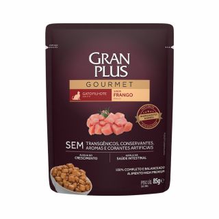 Ração Úmida GranPlus Gourmet Sachê para Gatos Filhotes Sabor Frango - 85g
