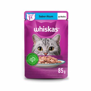 Ração Úmida Whiskas Sachê para Gatos Adultos Sabor Atum - 85g