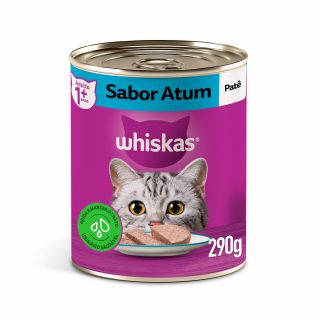 Ração Úmida Whiskas Lata para Gatos Adultos Sabor Atum - 290g