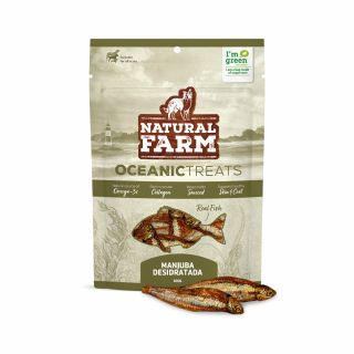 Petisco Natural Farm Oceanic Treats Manjuba Desidratada para Cães 100g