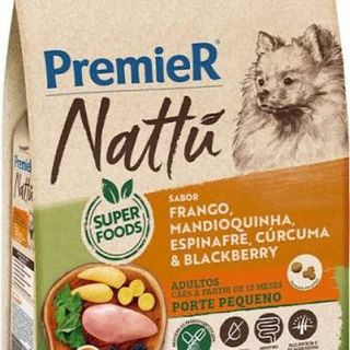 Premier Nattu Cães Adultos Raças Pequenas Mandioquinha 2,5kg