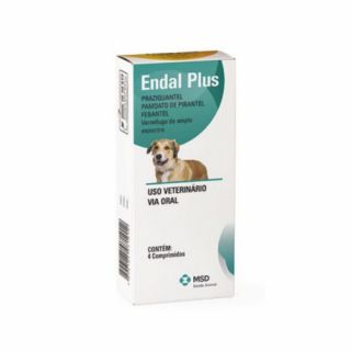Vermifugo Endal Plus 4 comprimidos para Cães de até10kg