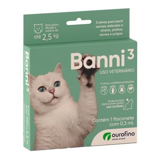 OUROFINO BANNI 3 GATOS 0,3ml (0-2,5kg)