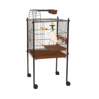 Gaiola Moradia Para Calopsita Cafofo Bragança Prata E Dourado GP308