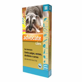 Antipulgas Advocate para Cães 4 A 10Kg 1,0ml- 3 Unidades