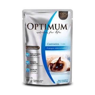 Optmum Cat Pouch Adulto Castrado Frango 85G