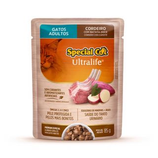 Special cat sachê ultralife adultos sabor cordeiro 85G