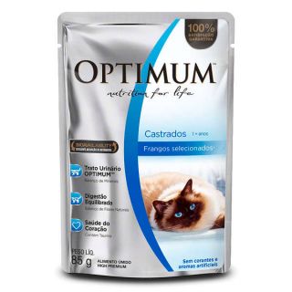 Optimum cat sache para adultos castrados 85g