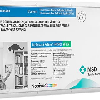 Vacina V5 - Nobivac Feline 1-Hcpch+Felv 1Dose