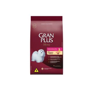 Ração GranPlus Menu Cães Adultos Mini Frango e Arroz 1 kg