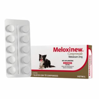 Anti-Inflamatório Meloxinew 2mg Vetnil 10 comprimidos