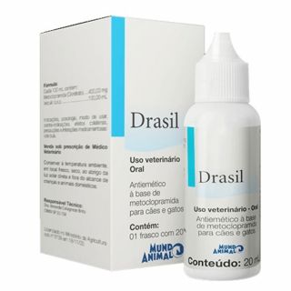 Antiemético Mundo Animal Drasil para Cães e Gatos - 20Ml