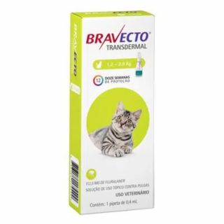 Antipulgas Bravecto Transdermal Gatos 1,2 a 2,8kg 112,5 mg