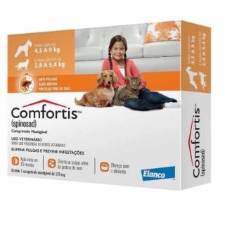 Antipulgas Comfortis 270mg Cães 4,5 A 9kg e Gatos 2,8 A 5,4kg