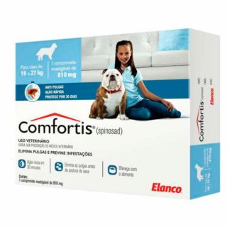 Antipulgas Comfortis Elanco para Cães 18 a 27kg 810mg