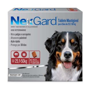 Antipulgas NexGard para Cães de 25,1 a 50kg