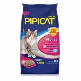Areia Higiênica Pipicat Floral-4Kg
