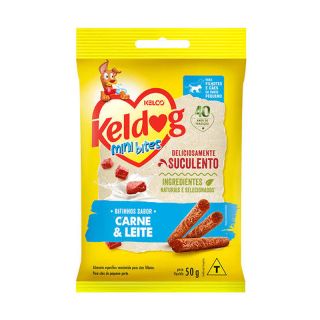 KELDOG MINI BITES CAES FILHOTES CARNE E LEITE 50g