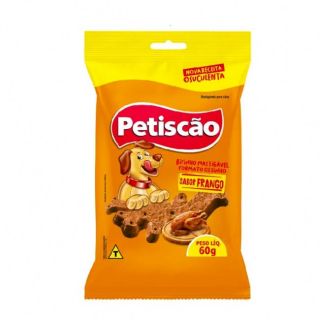 Petiscão Pacote Petisquinho Mastigavel Frango 60G
