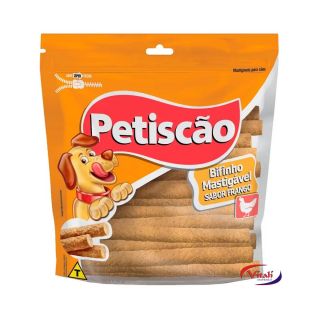 Snack Bifinho Petiscão Palito Fino Sabor Frango Para Cães - 250 Gr