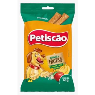 Petiscao Pacote Tablete Bifinho Mastigavel Fruta 60G