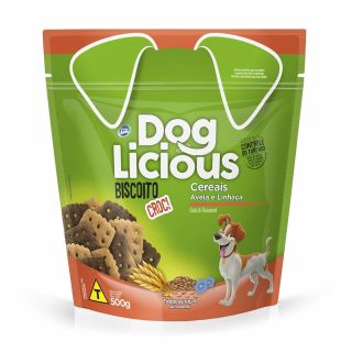 Biscoito Croc Dog Licious Cereais 500g