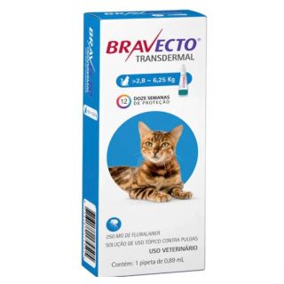 Bravecto Transdermal Gatos 2,8 a 6,25 kg 250mg 1 Pipeta
