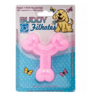 Brinquedo Ossinho Rosa Buddy Toys para Cães Filhotes