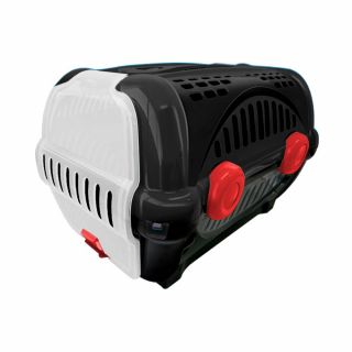Caixa De Transporte Luxo Furacão Pet N1-Black com Vermelho
