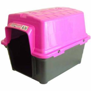 Casinha para Cachorro Plástica Furacão Pet N4-Rosa