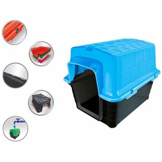 Casinha Plástica Furacão Pet nº 1-Azul