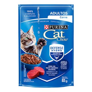 Cat Chow Gatos Adultos Carne ao Molho Nestlé Purina Sachê 85g