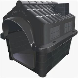 Casa Cachorro Dog Home N4 Black Telhado Azul Mecpet