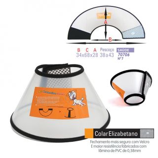 COLAR ELIZABETANO 7 74CMS X 37CMS - Chalesco