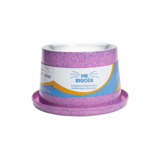 Comedouro Antiformiga Para Gatos Mr. Bigode Junior Rosa 140Ml