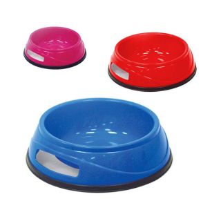 Comedouro Chalesco Antiderrapante para Cães e Gatos - Cores Sortidas- 1 Unidade
