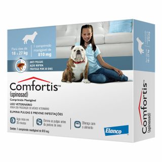 Comfortis 810 mg Antipulgs para Cães de 18 a 27kg 1 comprimido