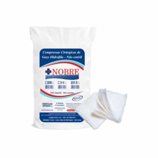 Compressa de Gaze 13 Fios 7,5X7,5 C/ 500Un-Nobre