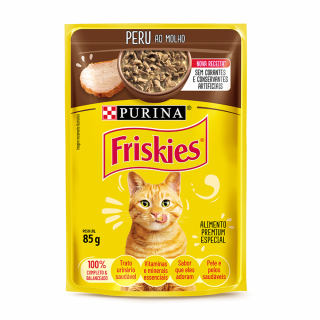 Ração Úmida Friskies Gatos Adultos Peru ao Molho 85g - Purina