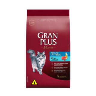 Ração GranPlus para gatos castrados com sabor de atum e arroz 10.1Kg