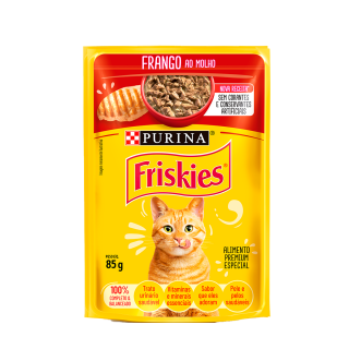 Ração Úmida Friskies Gatos Adultos Frango ao Molho 85g