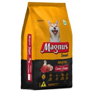 Ração Magnus Premium Smart Para Cães Adultos: Sabor Carne - 15Kg