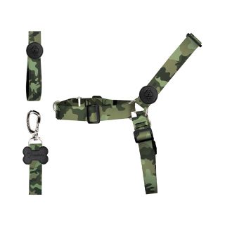 Peitoral com Guia MeuAuAu Anti Puxão Camuflado G